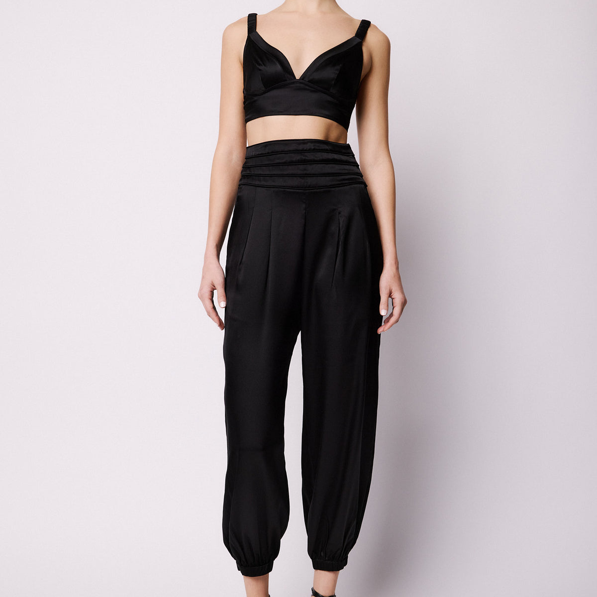 Iven silk and nylon Pants