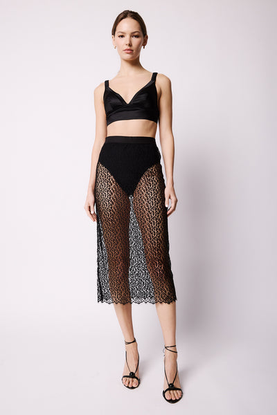 【Raucohouse】Vivi lace skirt Revna Lace Ruffle Mini Skirt in Black – Oh Polly US